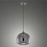 在飛比找momo購物網優惠-【Honey Comb】工業風煙灰色電鍍玻璃吊燈(F5042