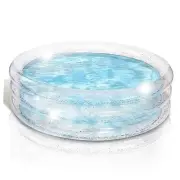 Sparkly Inflatable Kiddie Pool for Kids - 3 Levels - Transparent Blow Up
