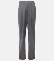 [Stella McCartney] Stella McCartney Wool flannel straight pants AU 4 grey