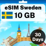 eSIM Sweden - 10 GB - 30 Days - Travel eSIM | QR code activation