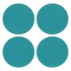 4pcs Silicone Trivet Mats 9.8" Dia Round Non-Slip Hot Pads for Hot Pots Cyan