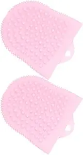 Healeved 2pcs Silicone Face Scrubber Gentle Exfoliating Brush for Deep Cleansing Blackhead Removal Unclogging Pores Comfortable for All Skin Types for Daily Use