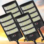 Solar Street Lights Outdoor Waterproof ,45000LM 320°Wide Angle Flood light,57...