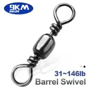 9KM 50Pcs Barrel Fishing Swivels Saltwater Swivels Fishing Tackles Accessories