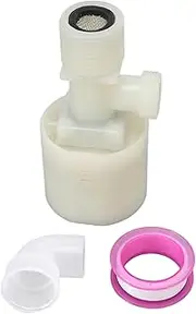 Automatic Floating Ball Water Level Control Valve Magnetic Suction Design Plastic ABS Material for Water Tower Tank Interior Male Thread G1 12 x 6.5 x 6cm