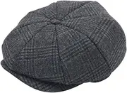[YUHEXM] Wool Newsboy Cap for Men Women Classic Vintage Gatsby Lvy Cabbie Hat Flat Beret Cap