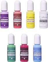 Nurila Epoxy Resin Paint Set, 7 Colours Epoxy Resin Set for Beginners and Professionals, DIY Colour Pigments for Casting Powder, Epoxy Resin Paints for Painting, Coasters, DIY Crafts, Acrylic Painting