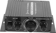Happyyami 1pc Audio Amplifier Mini Bass Sound Audio Amplifier for Speakers for Home Stereo for Mini Amplificador Aluminum Alloy Black