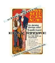 WW1 Save seed corn now says Uncle Sam metal tin sign art prints online
