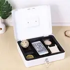 Deposit Tin Fireproof Cash Safe Box with Lock 2 Secure Metal Money