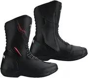 Tuff Gear Motorcycle Boots Waterproof Microfiber Leather Boots – Durable, Comfortable Cruiser Touring Men’s Riding Gear with Side Zipper and HD Reflective Strip