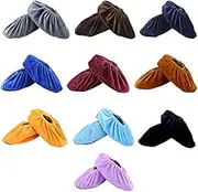 Washable Overshoes, Reusable Flannel Shoe Covers, Non-Slip Elastic Boot Cover for Household Indoor Workplace