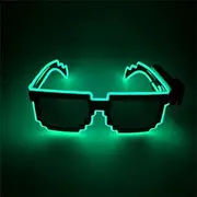 Neon Glasses|Led Glasses Rave Accessories,Futuristic Rave Glasses Cyber Punk Y2K Light Up Glasses For Adults Kids Chlidren Rave Party- Blue
