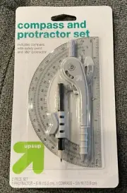 Compass (5 1/2 IN) and Protactor 180º Set (2 Piece) | Up & Up NEW