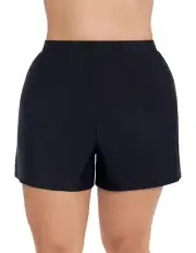 [Miraclesuit Swim] High Waist Swim Shorts Plus in Black