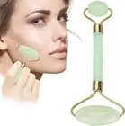 LZLRUN anti Aging Jade Roller Therapy 100% Natural Jade Facial Roller Double ...
