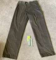 KENNETH COLE REACTION Men's Brown Flat Front Flex Dress Pants NEW 30x32