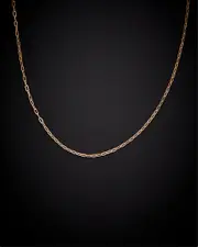 14K Italian Rose Gold Paperclip Chain Necklace NoSize NoColor