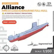 SSMODEL SSC200957S-A 1/200 Model Kit HMS A class Submarine Alliance Full Hull
