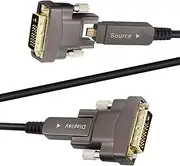 4K DVI-HDMI Adapters Cable, Fiber Optic, Detachable Type A Micro D, 18Gbps Ultra Speed, Slim Flexible, Long Extended, for Projector TV Xbox PS (HDMI D+DVI-D 4K, 50ft)