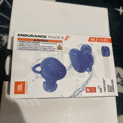 Sealed JBL Endurance Race 2 True Wireless Earbuds Blue fast shipping same day
