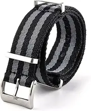 [BHUTMPJK] Canvas Watchband Universal Watch Strap Fit For Skx007 Seamaster 300 Bond Calibre Bracelet Accessories 20mm 19mm Zulu Nato Nylon 007