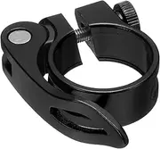 uxcell Bike Seat Post Clamp 31.8mm Bicycle Clamp Aluminum Alloy Bike Quick Release Seat Post Collar for Diameter 27.2 to 28.6mm Bicycle Mountain Bike Road Bike Seat Post Tube, Black