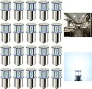 Antline 1156 1141 1003 7506 BA15S LED Bulbs Cool White 20-Packs, Super Bright 3014 50-SMD LED Replacement for 12 Volt RV Camper Trailer Boat Trunk Interior Light Bulbs