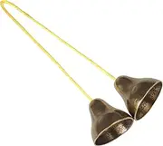 KAILIKETIY Brass Hand Cymbal Bell for Yoga Music Handheld Percussion Instrument Vintage Design for Stage Performance