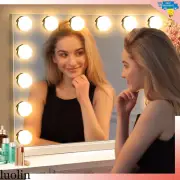 Hollywood Mirror Vanity LED Light Beauty Makeup Dressing with 17 Bulbs Dimmer