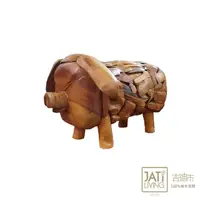在飛比找momo購物網優惠-【吉迪市柚木家具】小木頭拼接造型豬 LT-072BA(豬 裝