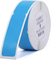 Label Maker Tape for NIIMBOT D11/D110/D101, Cable Label Sticker, Waterproof Tear Proof Thermal Paper 0.5"x4.3" (12.5x74mm),65 Per Roll(Blue)