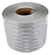3M 57023 3310M Series 6" x 30' White Flexible Prismatic Reflective Tape - 30'