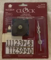 Walnut Hollow 3 Pc Clock Movement Kit #23856 w/Movement, Numerals & Hands - NEW