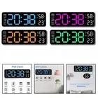 Digital Clock with Large LED Display Calendar Temperature Sleek Design