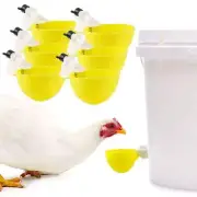 6 Chicken Automatic Watering Cups Poultry Drinker Waterer Chicken Duck Quail Hen