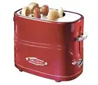 Nostalgia Retro RED RETRORED Pop-Up 2 Hot Dog and Bun Toaster