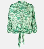 [Poupette St Barth] Poupette St Barth Clea printed jacket L/XL green