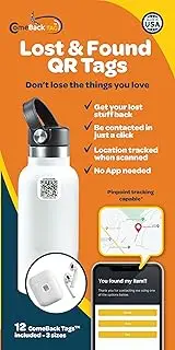 The Peel People ComeBack Tags - Lost and Found QR Tags (12 Pack)