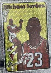 1985 Michael Jordan Rookie Card Prizm Small Box Sticker #7 NEAR MINT Reprint