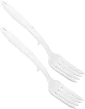 GRADENEVE Versatile Kitchen Utensil 2 Silicone Pasta Forks Non-Slip Handle for Stirring and Serving