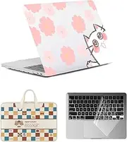 Case for MacBook Air 13 inch M1 2020 2019 2018 A2337 A2179 A1932 with Retina Display/Touch ID,Laptop Cover & Keyboard Cover & Sleeve for MacBook Case Air 13.3 inch,Pink Cat