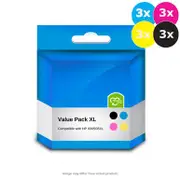 3 Packs of the Compatible for HP 955XL Ink Cartridges - Includes: [3 x Black, Cyan, Magenta, Yellow]