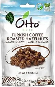 Otto Nuts - Turkish Coffee Roasted Hazelnuts, Non-GMO Naturally Vegan Snack, Good Source of Protein | 5 OZ with Resealable Bag