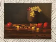 Charles Rosenthal Original Still Life Oil Painting GRAPES & APPLES