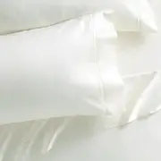 CottonMore 10pcs 1000tc Long Staple 100% Cotton Sateen OffWhite Pillow slips pillowcases