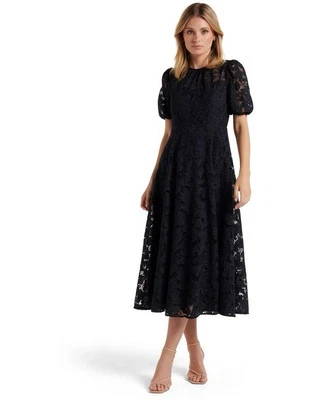 FOREVER NEW Vanessa Lace Prom Dress Black Size 6 New With Tags