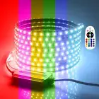 RGB LED Strip Lights Outdoor Waterproof AC 110V-130V LED Rope Lights RG