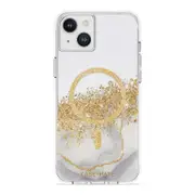 [CM049032] Karat Marble Case for iPhone 14 Plus (6.7") Wireless Charge Compatible