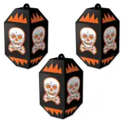 Vintage Halloween Skull Paper Lanterns Set/3